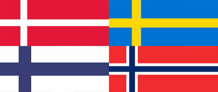 Danemark, Suède, Norvège, Finlande